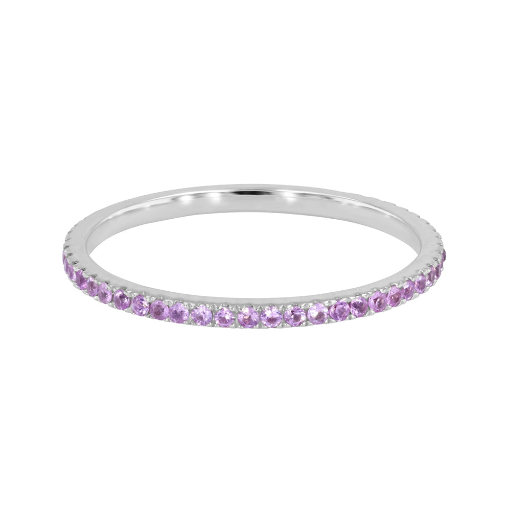 Pink Sapphire Eternity Band 0.33ct