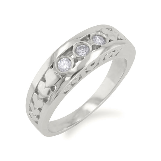 Heart Design Diamond Band 0.14ct