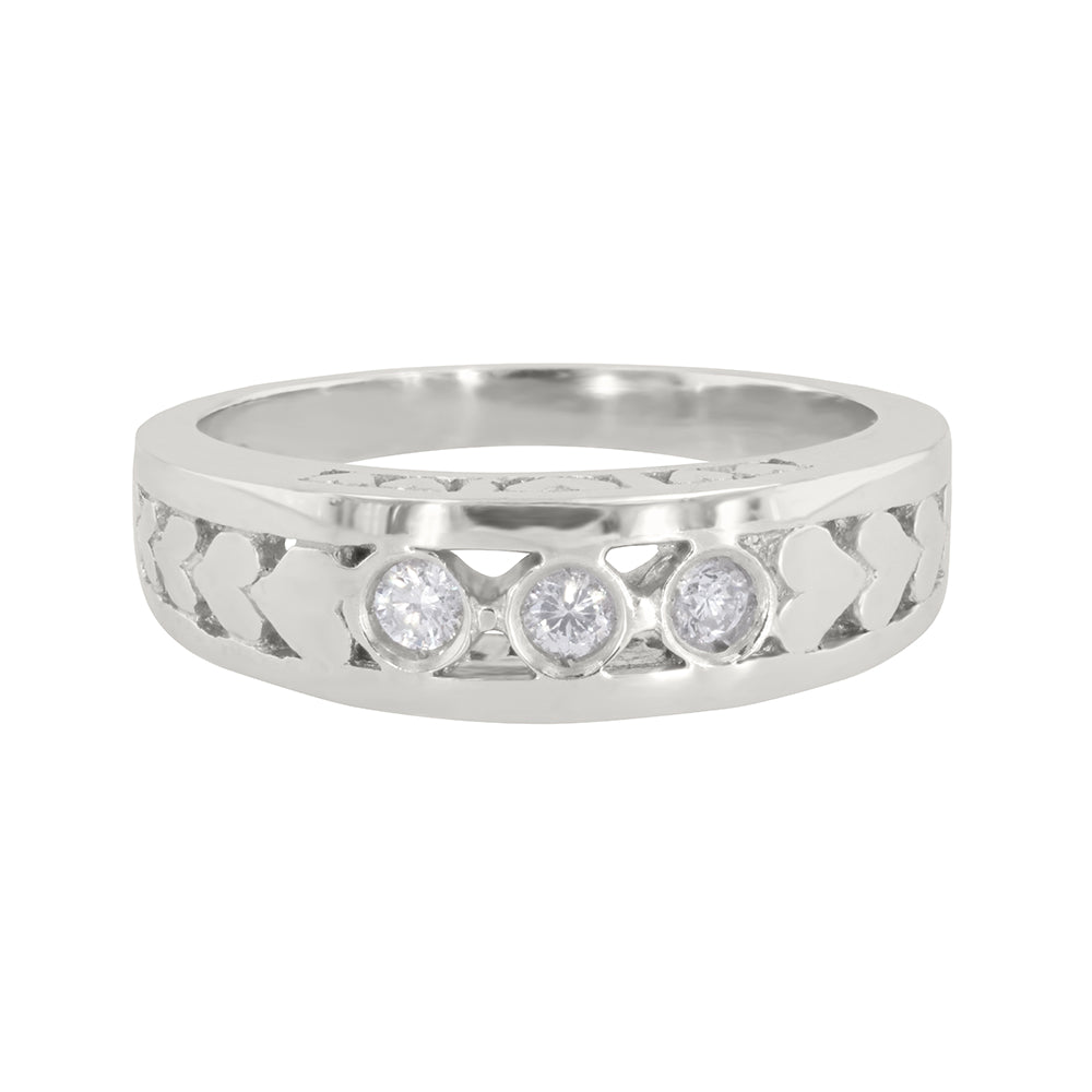 Heart Design Diamond Band 0.14ct
