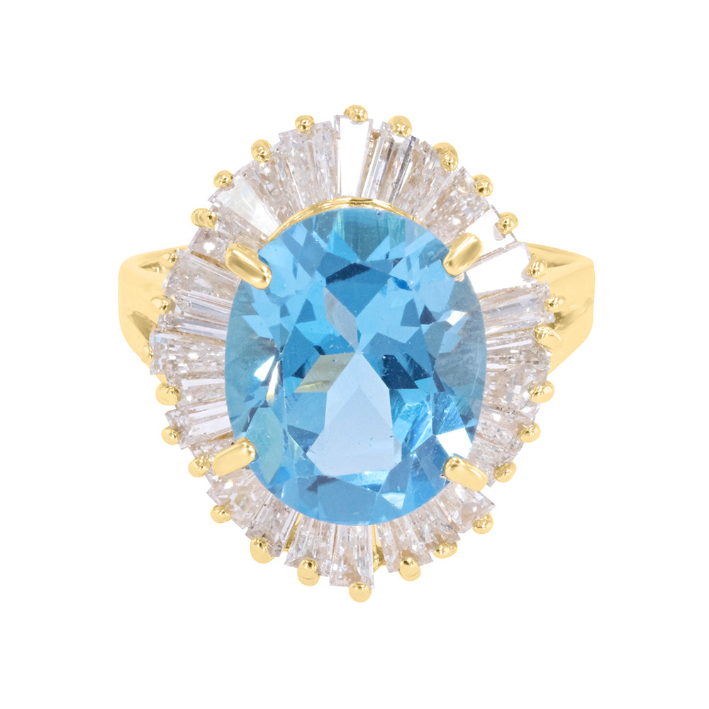 Blue Topaz Ring 5.84ct