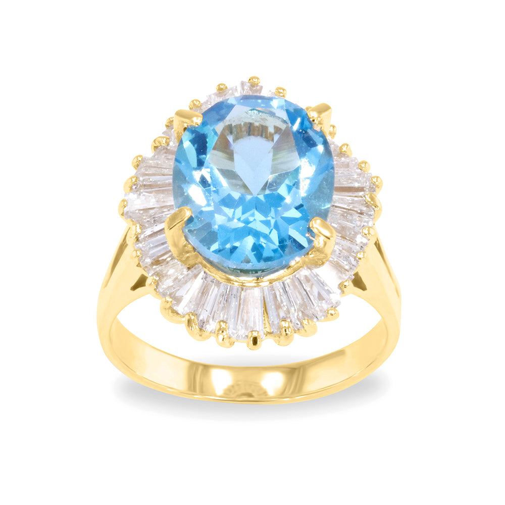 Blue Topaz Ring 5.84ct