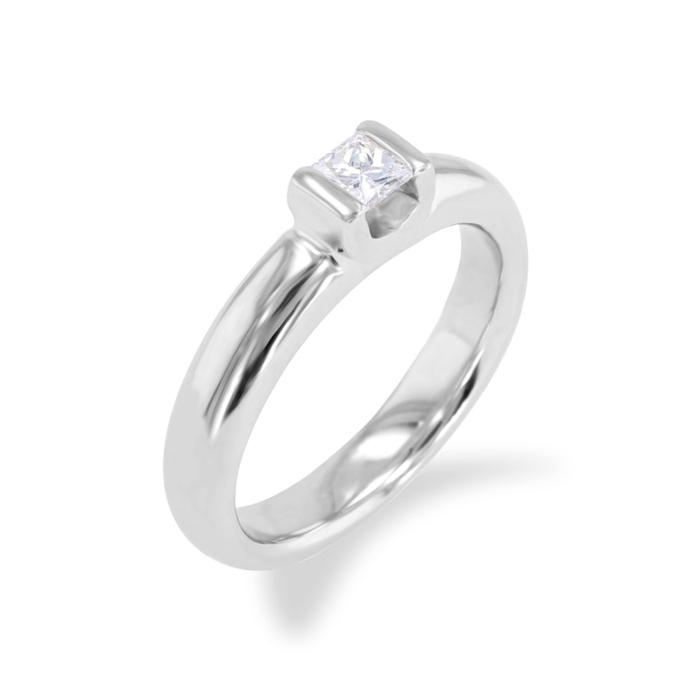 Platinum Petit Solitaire Ring 0.40ct