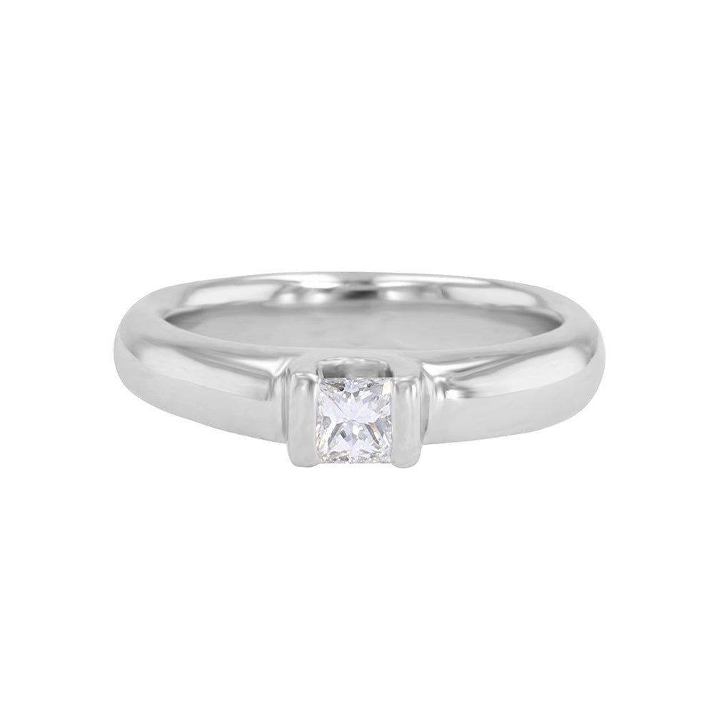 Platinum Petit Solitaire Ring 0.40ct