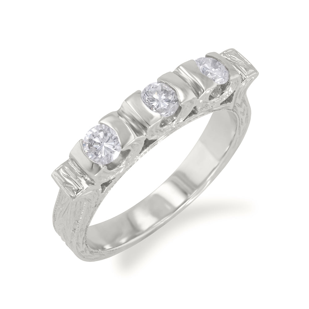 Filigree Diamond Band 0.40ct