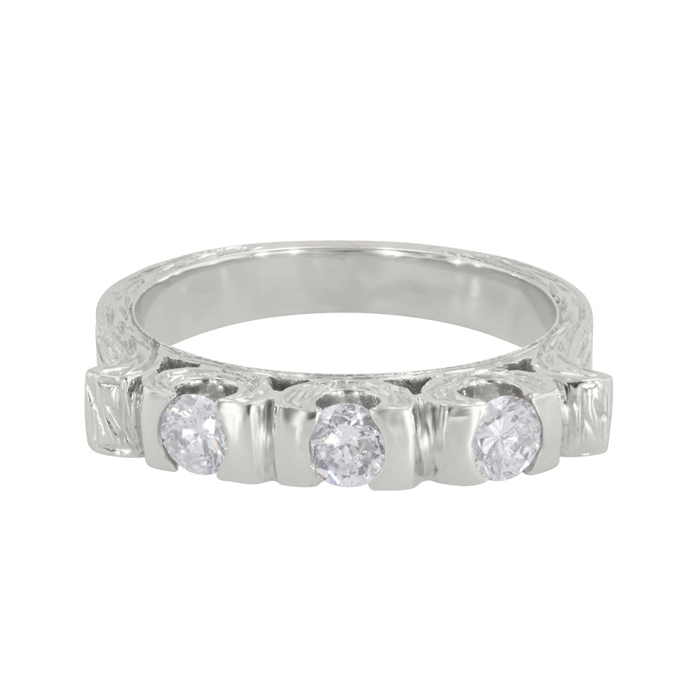 Filigree Diamond Band 0.40ct