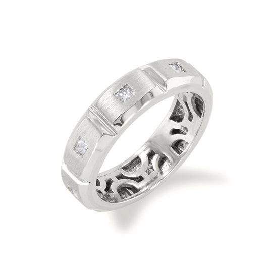 Princess Cut Diamond Men's Band 0.45ct