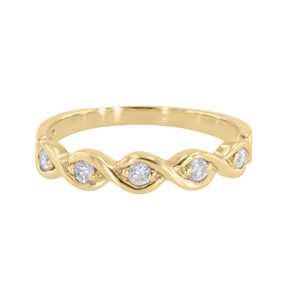 Braided Diamond Band 0.20ct