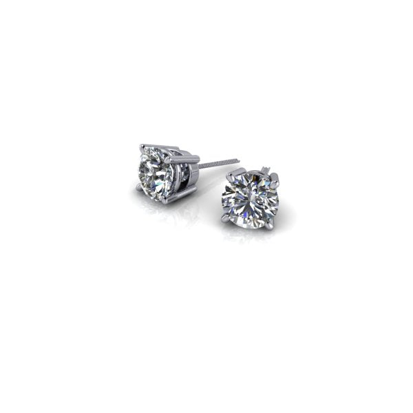 Round Diamond Stud Earrings 1.94ct