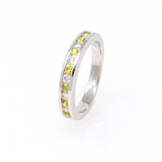 Yellow Sapphire and Diamond Band 0.53ct