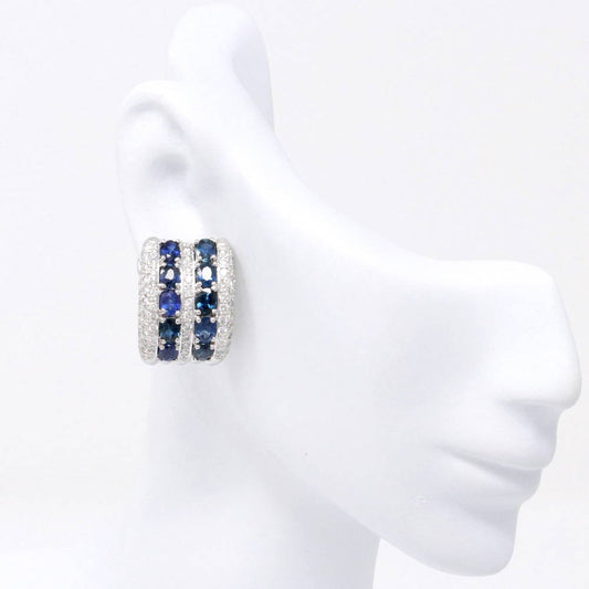 Sapphire Cuff Earrings 6.41ct