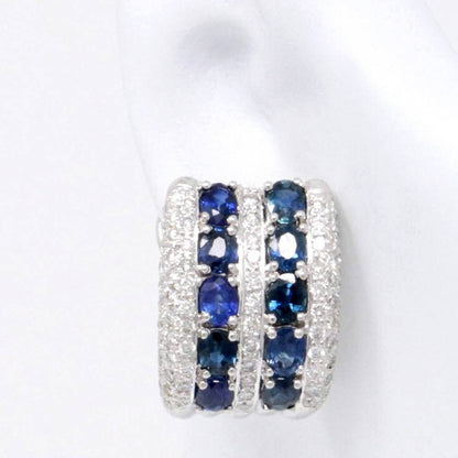 Sapphire Cuff Earrings 6.41ct