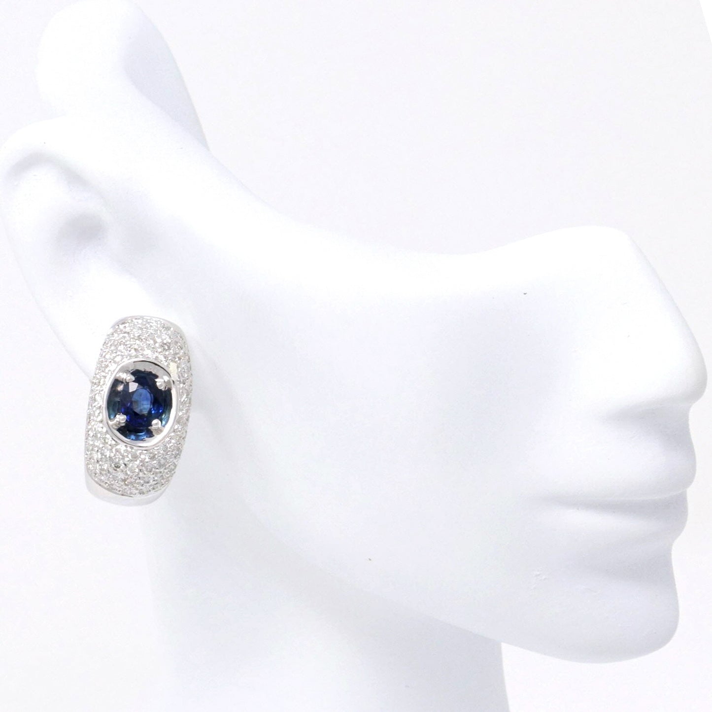 Oval Sapphire Earrings 3.33ct