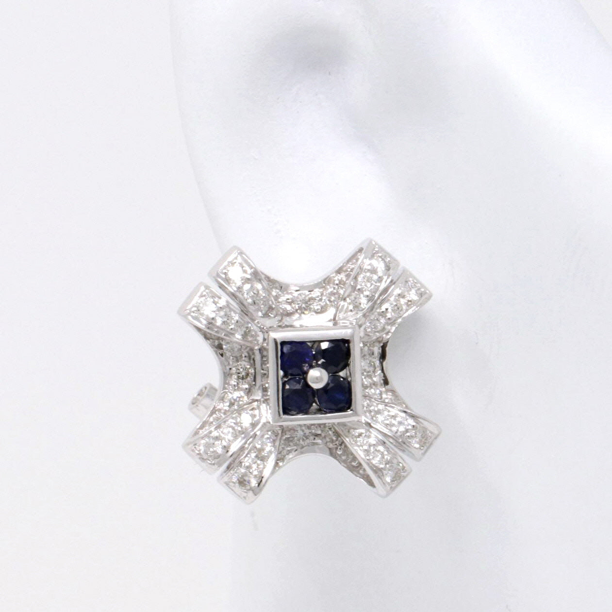 Sapphire and Diamond Earrings 1.49ct