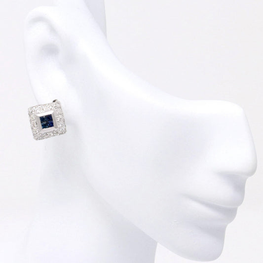 Princess Cut Sapphire Earrings 1.52ct