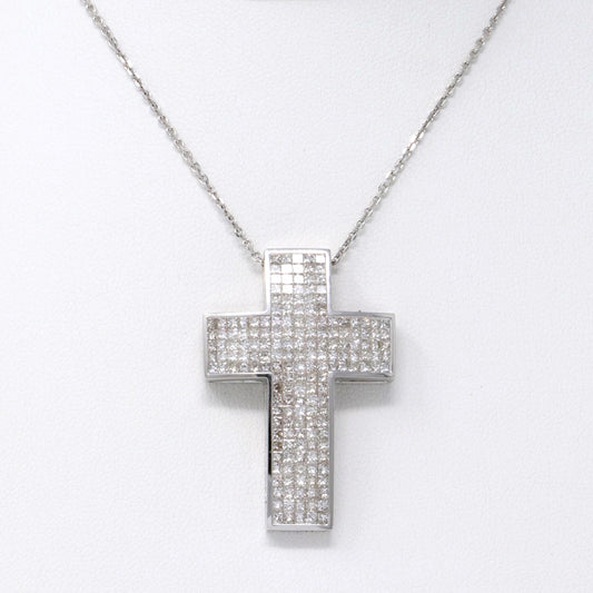 Invisible-Set Cross Pendant 4.32ct