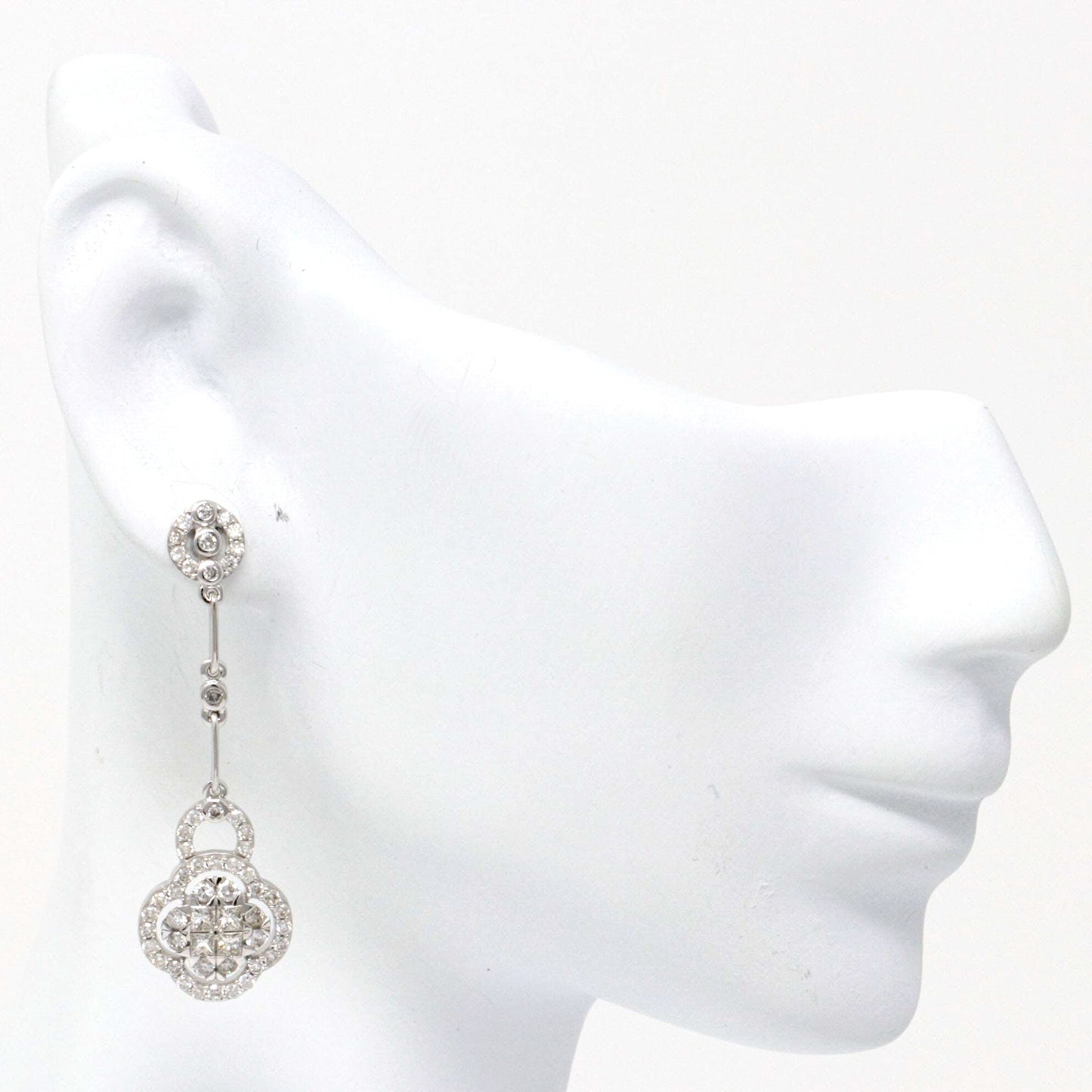 Flower Drop Earrings 1.44ct
