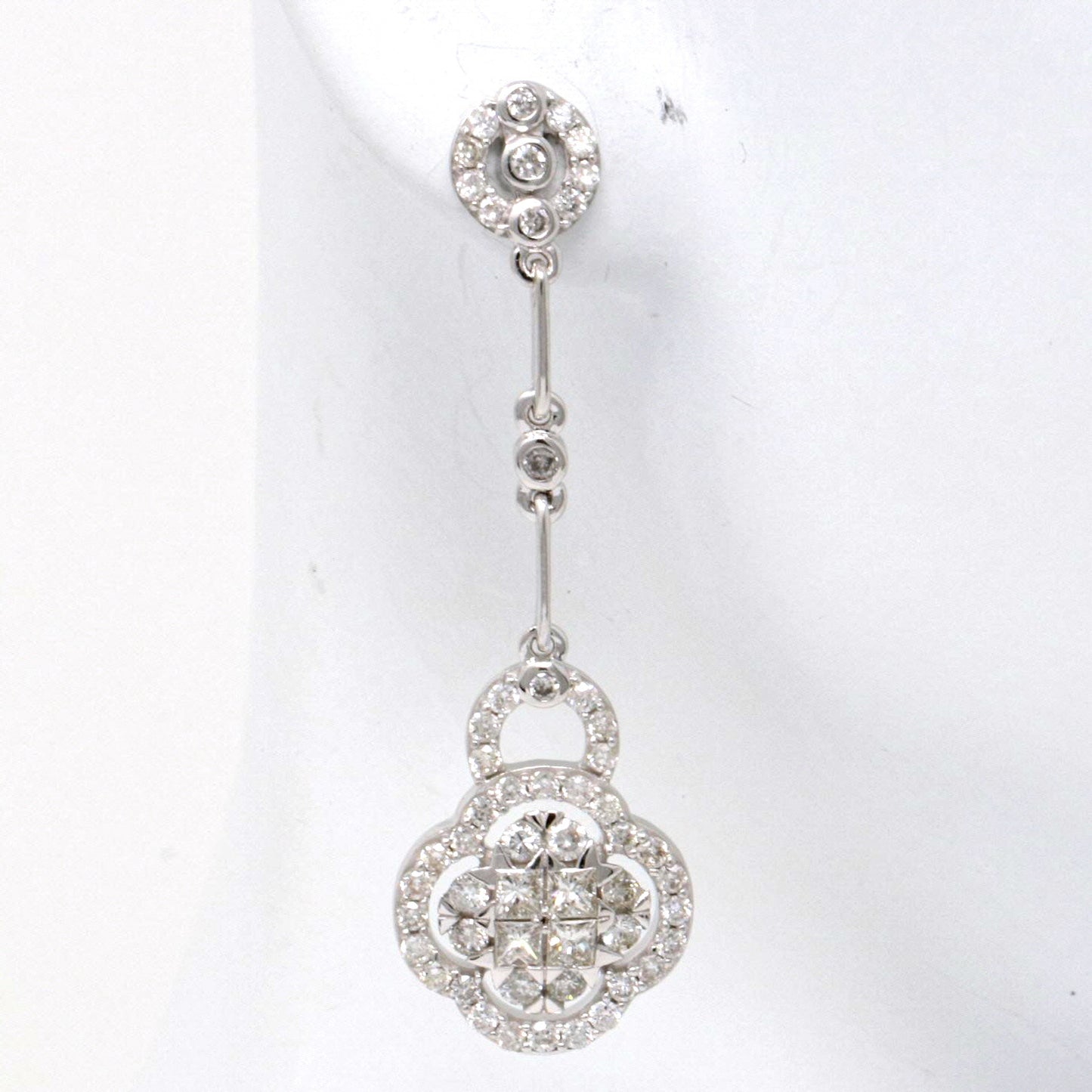 Flower Drop Earrings 1.44ct