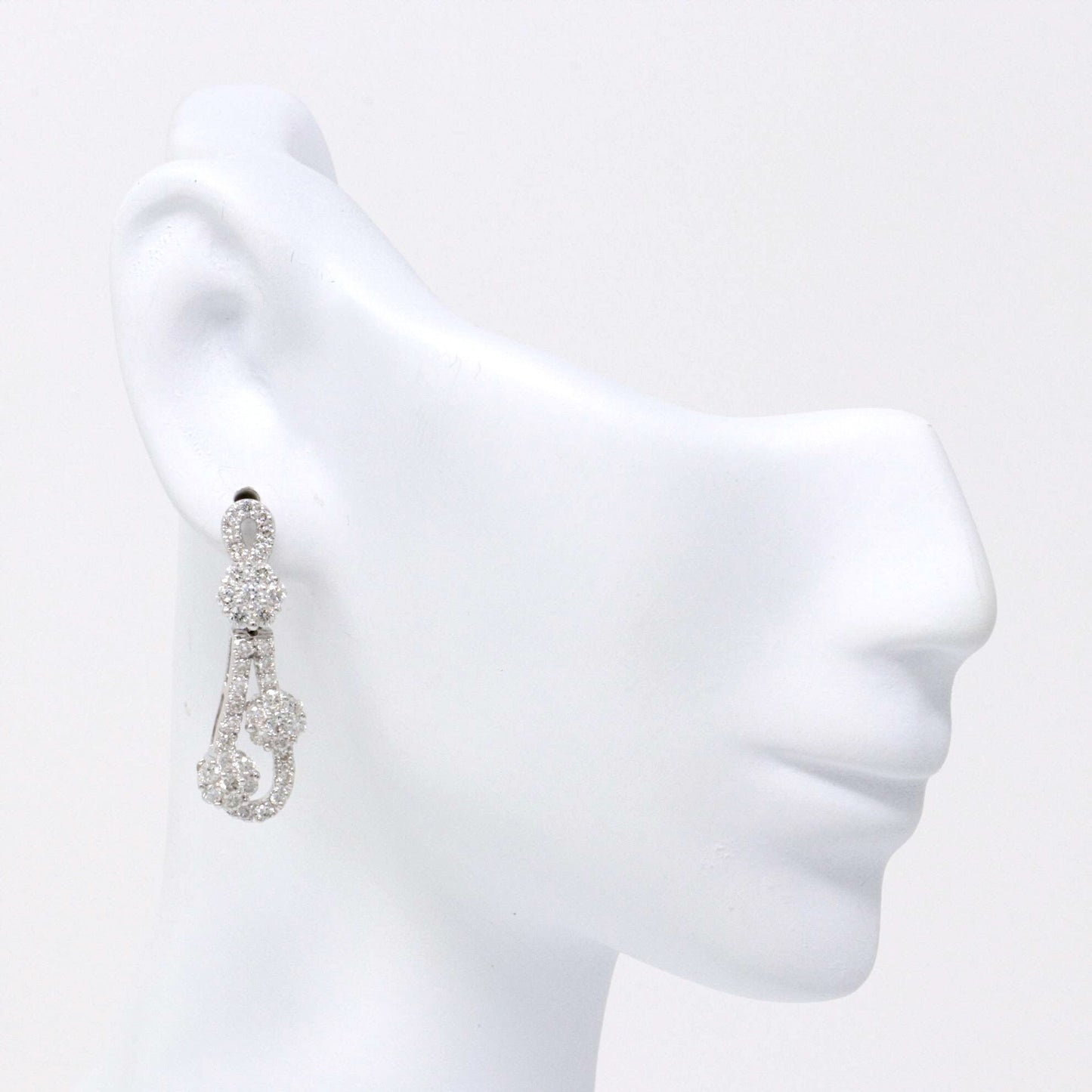 Flower Teardrop Earrings 1.76ct