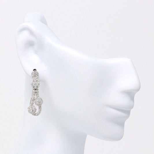 Flower Teardrop Earrings 1.76ct