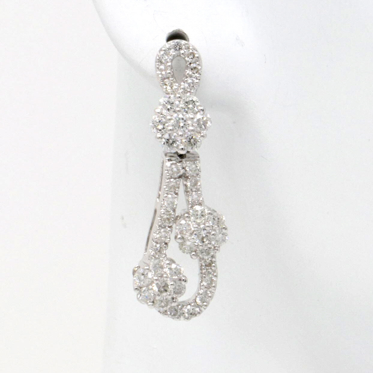 Flower Teardrop Earrings 1.76ct