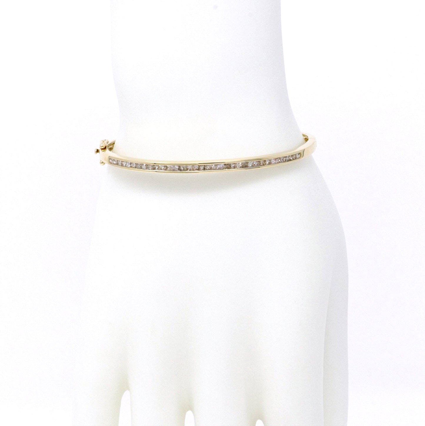 Brown Princess-Cut Diamond Bangle 1.26ct