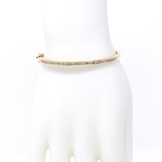 Brown Princess-Cut Diamond Bangle 1.26ct