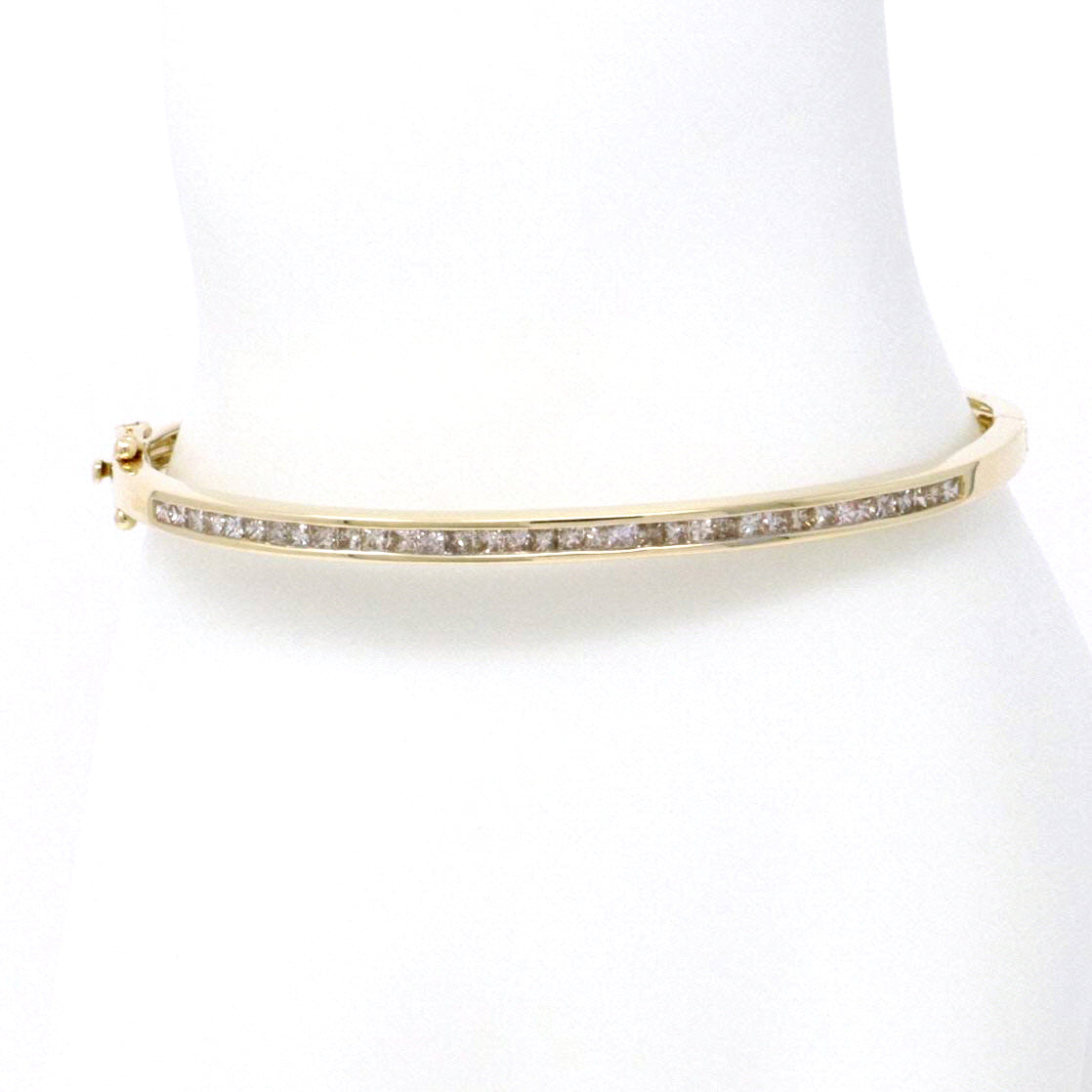 Brown Princess-Cut Diamond Bangle 1.26ct