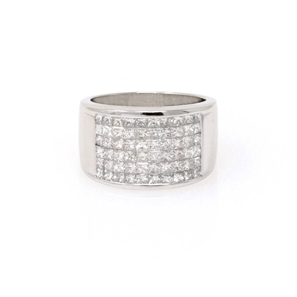 Invisible-Set Tapered Diamond Ring 1.80ct