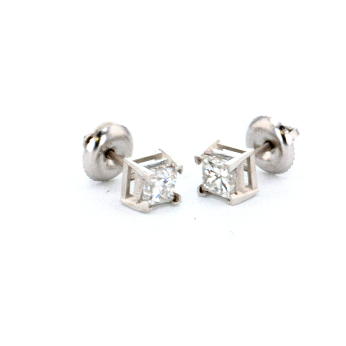 Princess Cut Stud Earrings 0.96ct