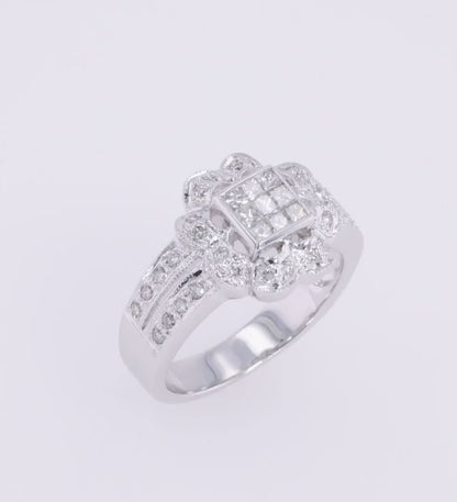 Flower Cluster Diamond Ring 0.56ct
