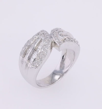 Baguette Diamond Leaf Ring 0.96ct