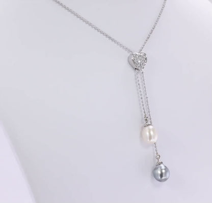 Heart Pearl Drip Necklace