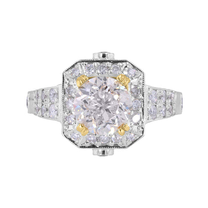 Round Yellow Diamond Ring 3.12ct