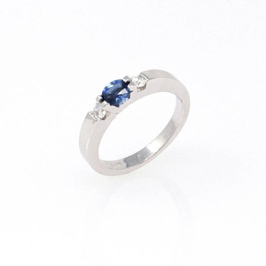 Three Stone Sapphire Ring 0.59ct