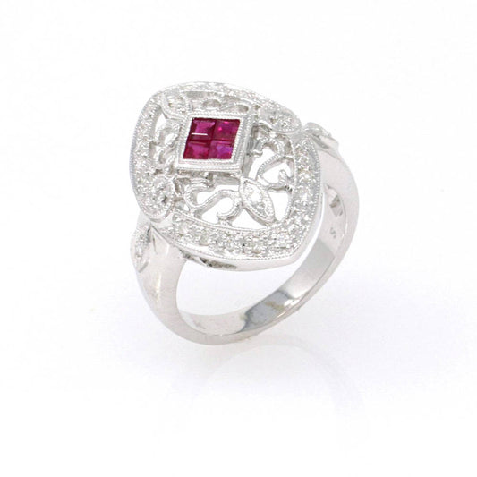 Ornate Ruby Ring 0.73ct