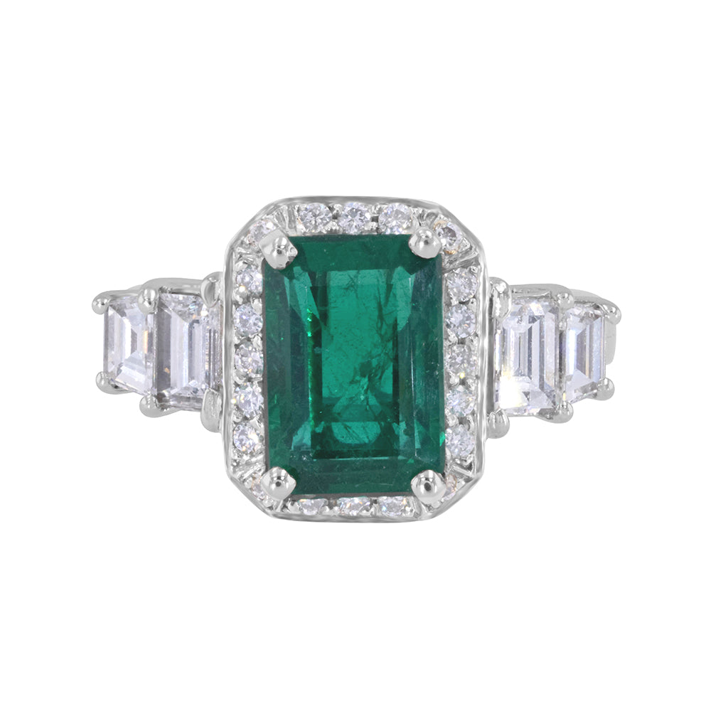 Opulent Emerald and Diamond Ring 4.56ct