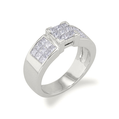 Princess Cut Invisible Set Ring 1.23ct