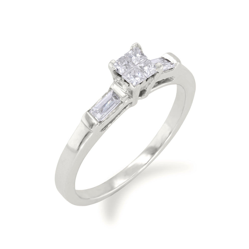 Cluster Princess Cut Diamond Ring 0.30ct