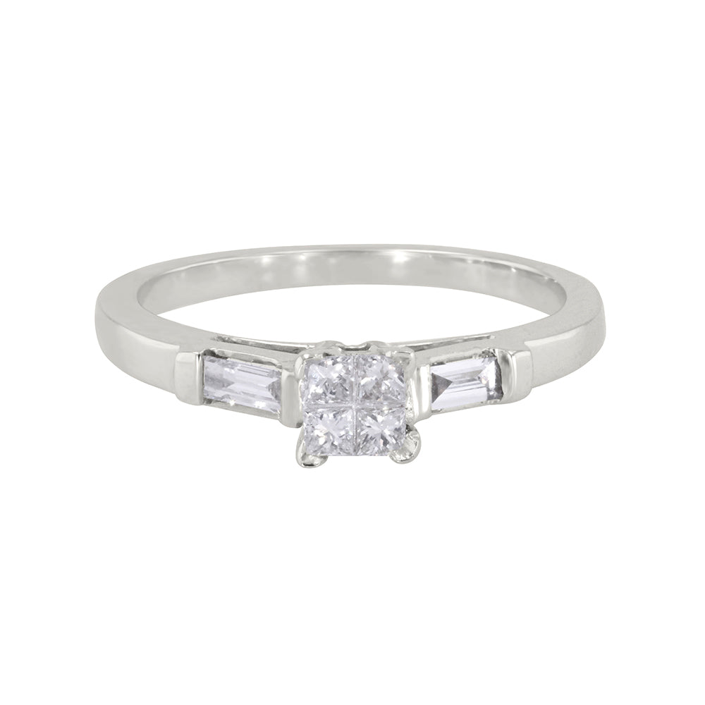 Cluster Princess Cut Diamond Ring 0.30ct