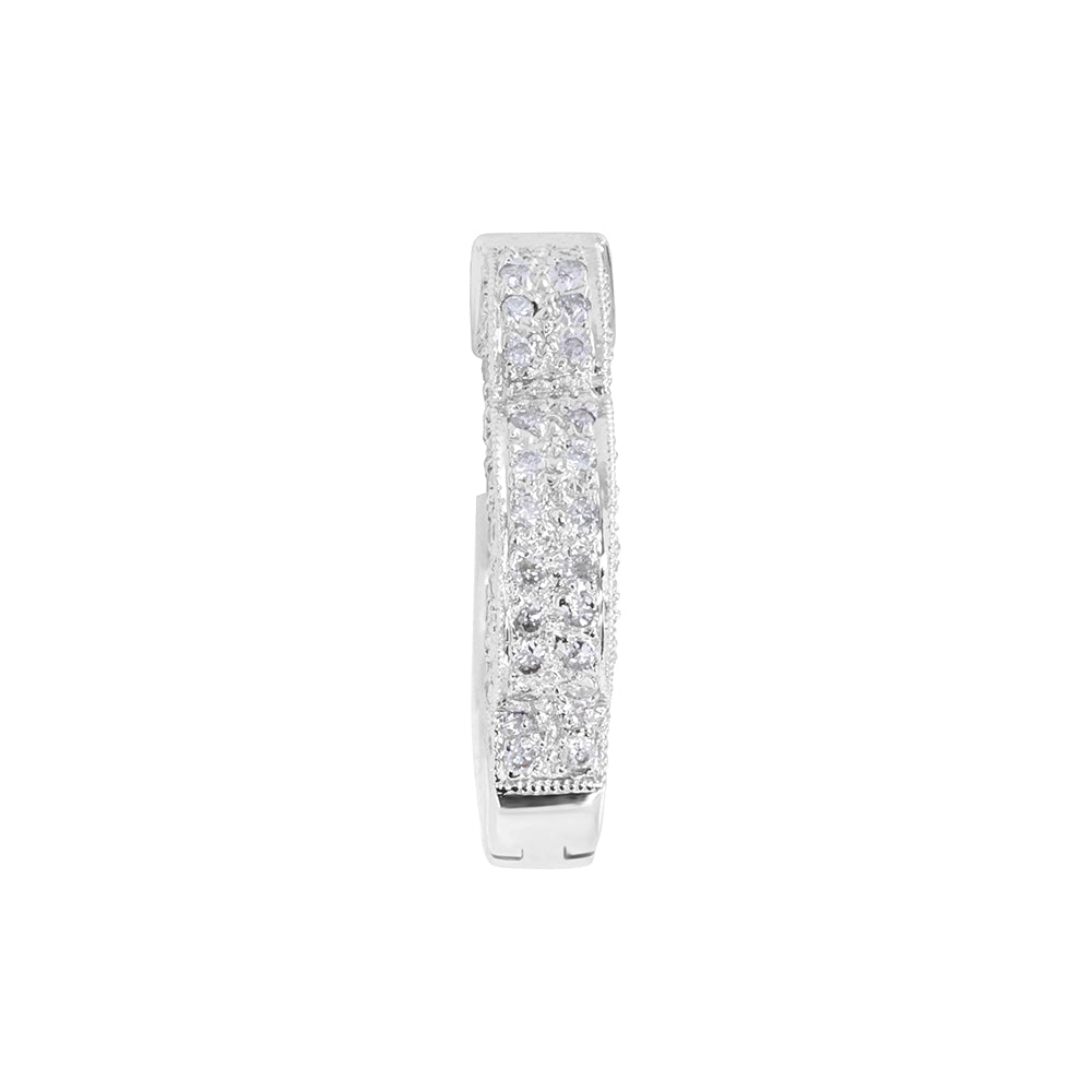 Flower Shape Diamond Cuff Earring 0.82ct