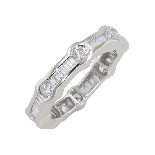 Baguette and Round Diamond Eternity 1.34ct