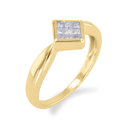 Princess Cluster Diamond Ring 0.27ct