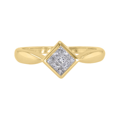 Princess Cluster Diamond Ring 0.27ct