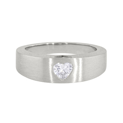 Heart Diamond Platinum Ring 0.35ct