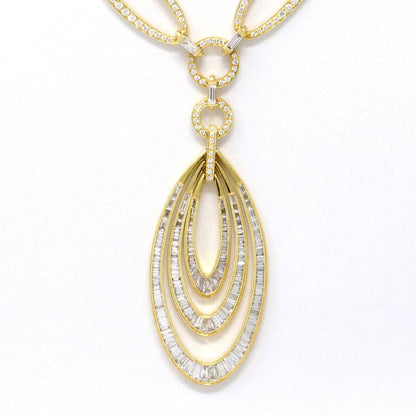 Art Deco Diamond Necklace 7.84ct
