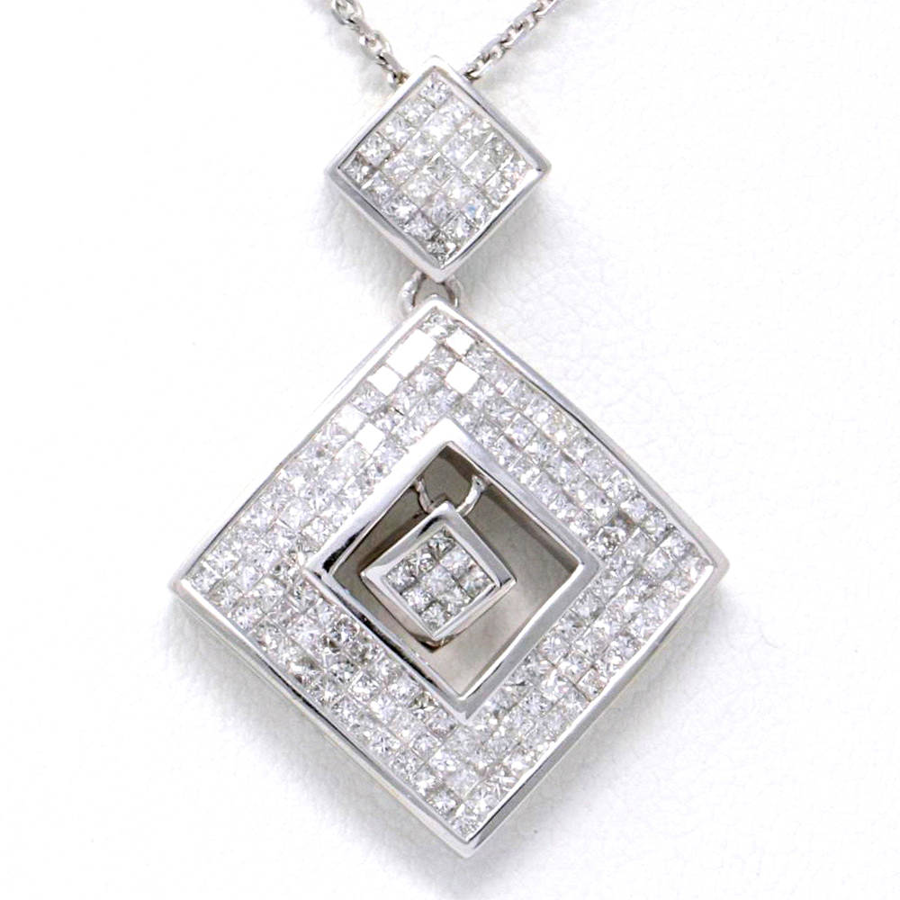 Square Drop Diamond Pendant 0.35ct