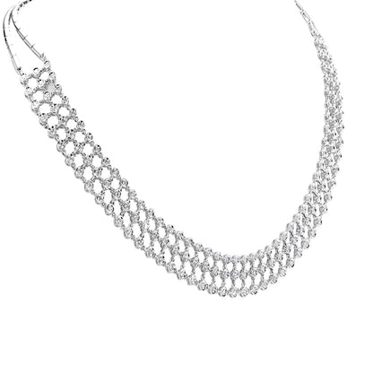 Flexible Mesh Diamond Necklace 2.61ct
