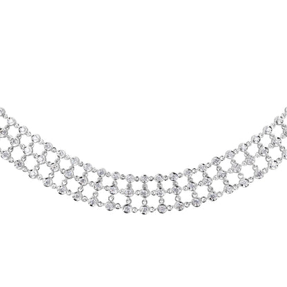 Flexible Mesh Diamond Necklace 2.61ct