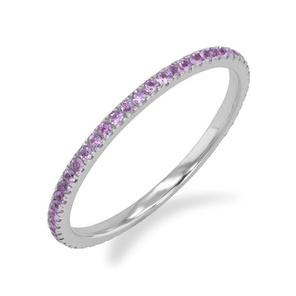 Pink Sapphire Eternity Band 0.33ct