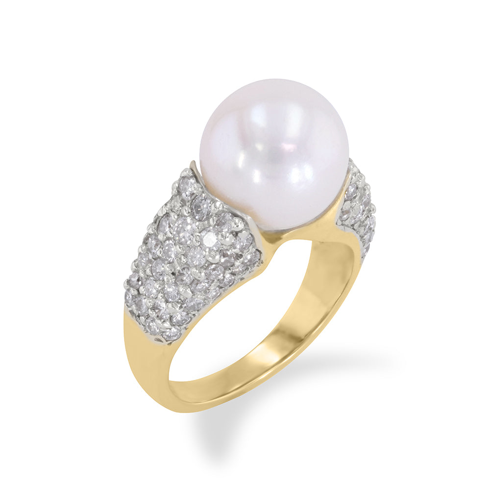 Pearl and Diamond Ring 1.40ct